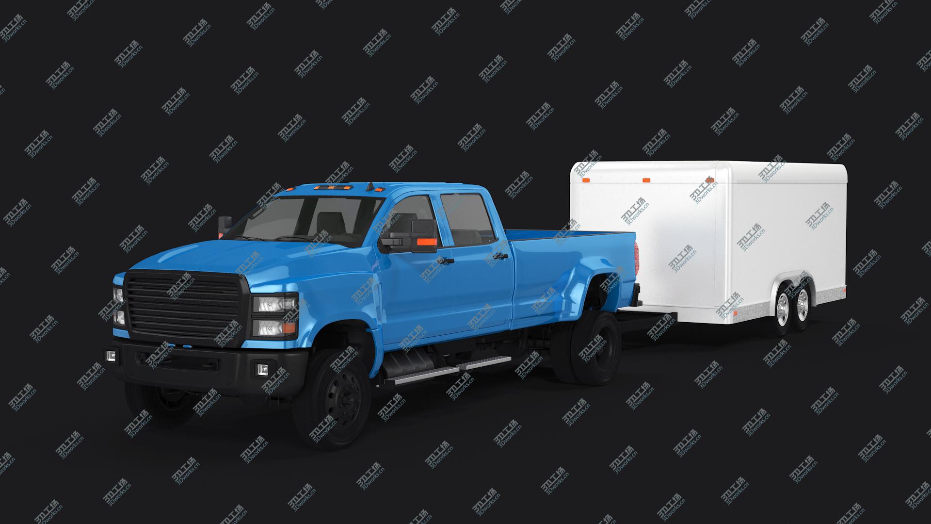 images/goods_img/202105071/3D model Large Pickup and Cargo Trailer/1.jpg